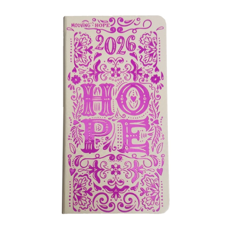 Agenda Mooving 2026 Pocket Hope Fucsia Encuadernada Semana a la Vista Art.1401103